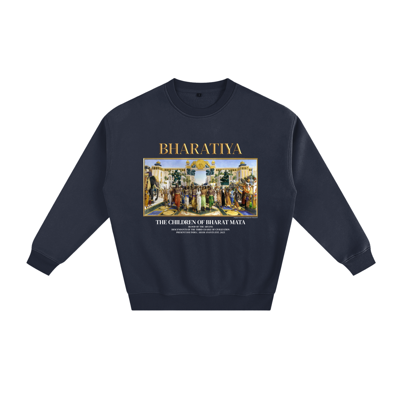 [Bharatiya] Fleece Sweater - Navy