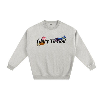 [Glory To God] Fleece Sweater - Grey