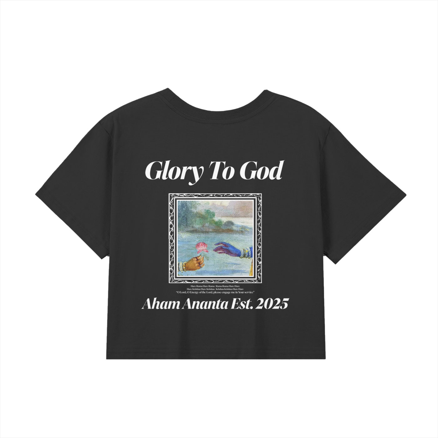 [Glory To God] Crop Top - Black