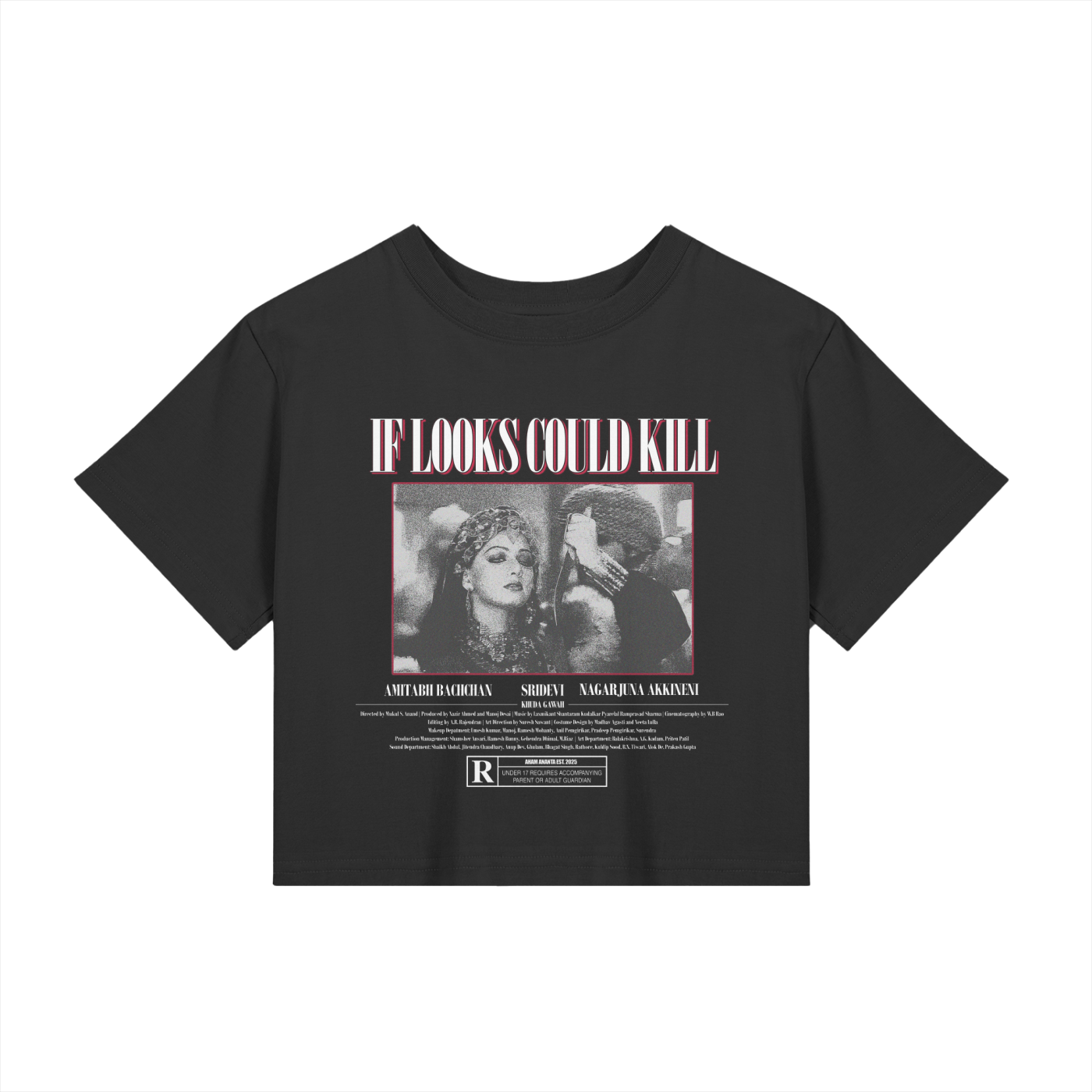 [If Looks Could Kill] Crop Top - Black