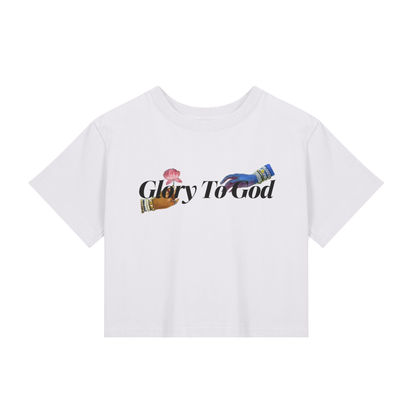 [Glory To God] Crop Top - White