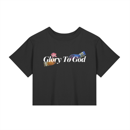 [Glory To God] Crop Top - Black
