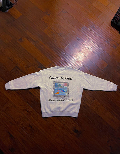 [Glory To God] Fleece Sweater - Grey