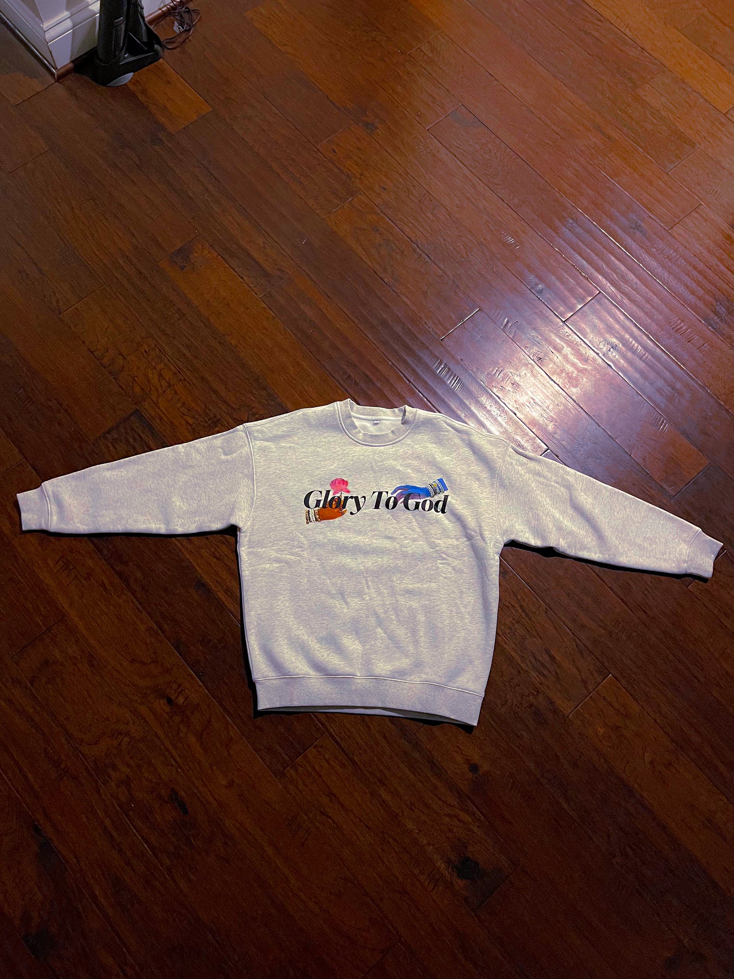[Glory To God] Fleece Sweater - Grey