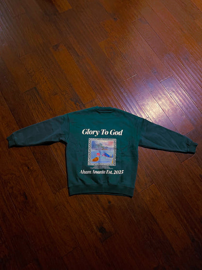 [Glory To God] Fleece Sweater - Green