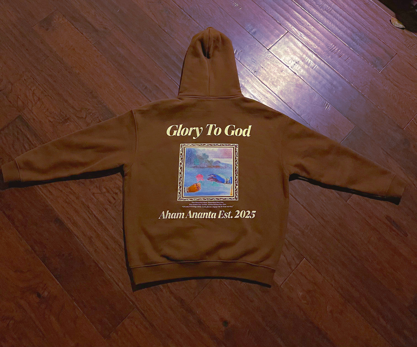 [Glory To God] Oversize Fleece Hoodie - Black