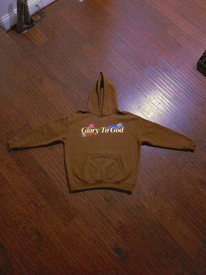 [Glory To God] Oversize Fleece Hoodie - Black