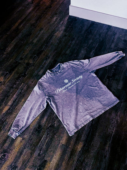 [Dharmic Society] Long Sleeve - Washed Grey