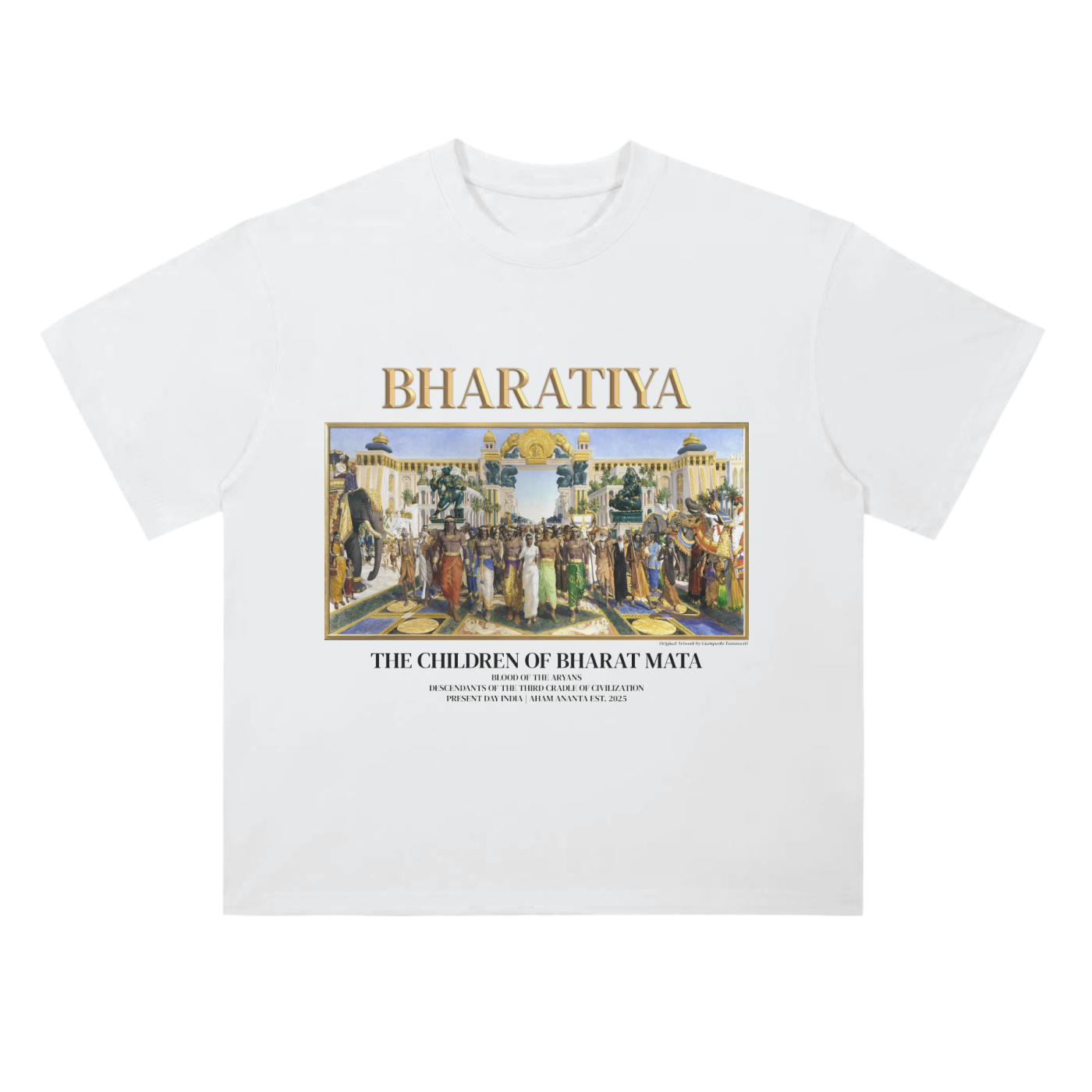 [Bharatiya] Heavyweight 100% Cotton Tee - White