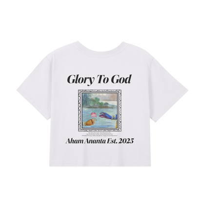 [Glory To God] Crop Top - White